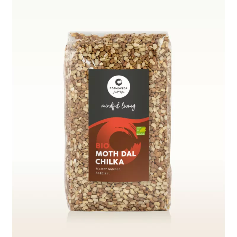 Cosmoveda - BIO Moth Dal Chilka: Mattenbohnen halbiert | Miraherba