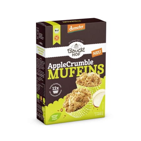 Bauckhof - Muffins Crumble Di Mele Senza Glutine - 400g