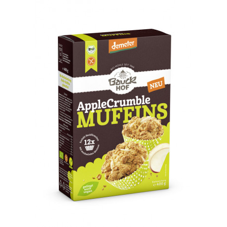 Bauckhof - Muffins Crumble aux Pommes sans gluten - 400g