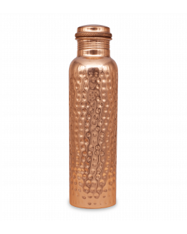 Govinda copper drinking bottle hammered - 900ml | Miraherba