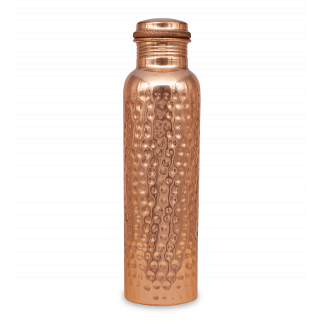 Govinda copper drinking bottle hammered - 900ml | Miraherba