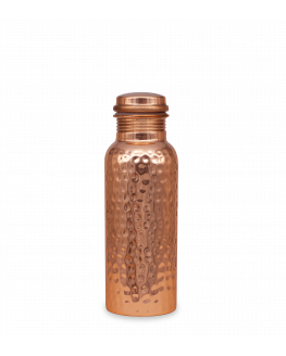 Govinda - copper drinking bottle hammered - 600ml | Miraherba