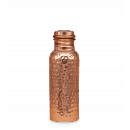 Govinda - Kupfer Trinkflasche gehämmert - 600ml | Miraherba