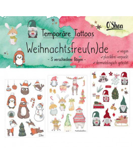 Lipfein - Adhesive tattoos Christmas joy (n) de - 3 sheets