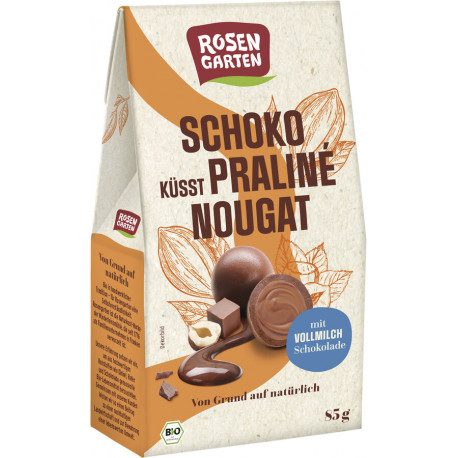 Rosengarten - bisous au chocolat praliné nougat - 85g