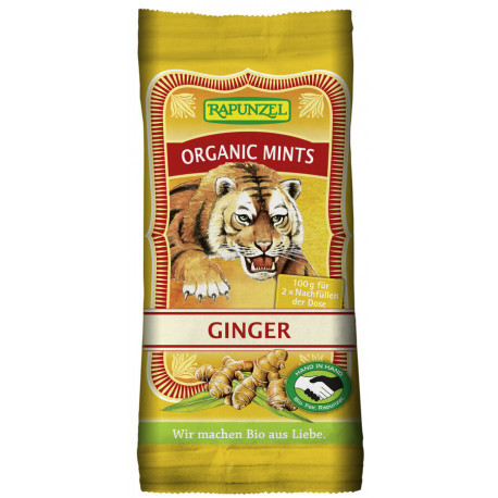 Rapunzel - Organic Mints Ginger - 100g | Bonbons bio Miraherba
