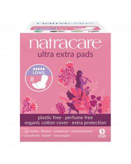 Natracare - Ultra Extra Damenbinden Lang - 8 Stück