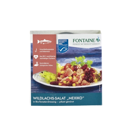 Fontaine - wild ensalada de México salmón orgánico de tomate con aderezo – 200g