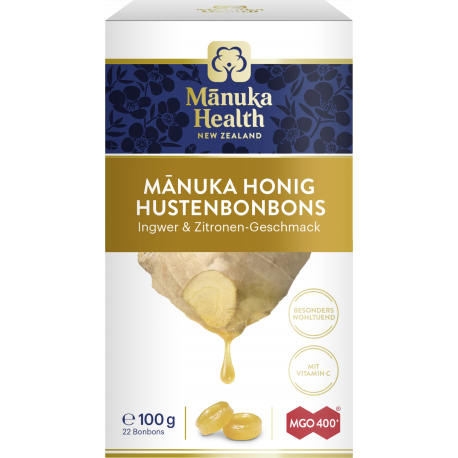 Manuka Health - Manuka Honig Lutschbonbons Ingwer & Zitrone 100g