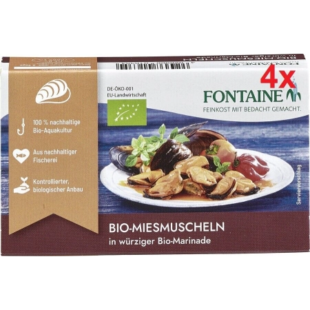 Fontaine - Bio-Miesmuscheln in würziger Bio-Marinade -120g