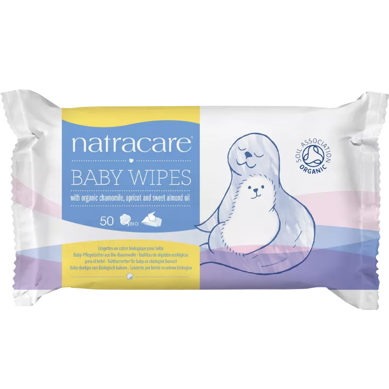 Natracare - Bébé Lingettes en coton Bio