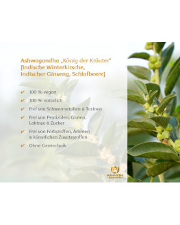 Maharishi - Ashwagandha Natural - 60 Tabletten | Miraherba Ayurveda