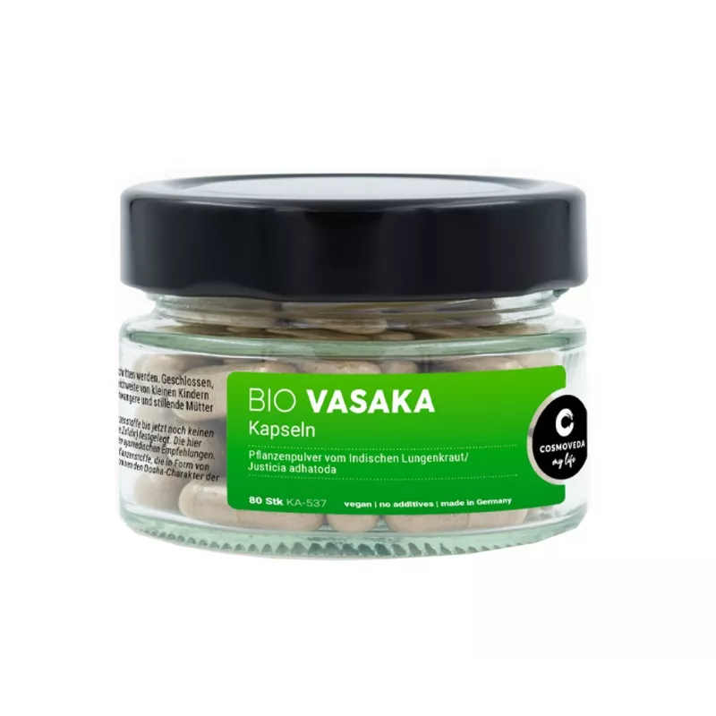 Cosmoveda - BIO Vasaka Kapseln - 80 Stück | Miraherba Ayurveda