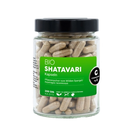 Cosmoveda - Cápsulas Shatavari BIO - 200 piezas | Miraherba Ayurveda