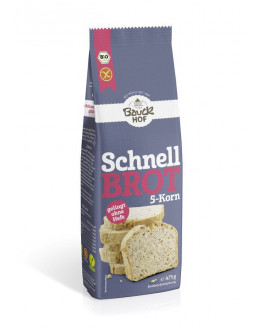 Bauckhof - pain rapide 5 grains bio sans gluten - 475g
