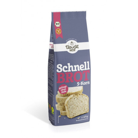Bauckhof - quick bread 5-grain gluten-free organic - 475g