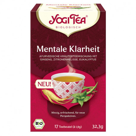 Yogi Tea - Clarté mentale - 17 sachets de thé | Thé bio Miraherba
