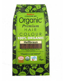 Radico organic - color de cabello a base de hierbas castaño claro - 100g