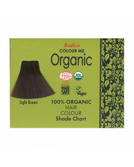 Radico organic - color de cabello a base de hierbas castaño claro - 100g