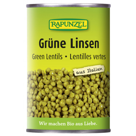 Rapunzel - Green lentils in a can - 400g | Miraherba natural food