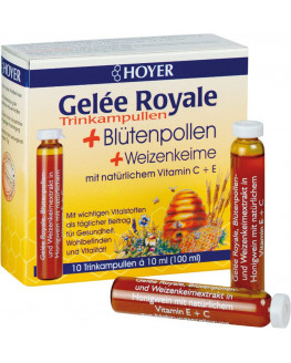 HOYER - Ampollas para beber jalea real y polen de abeja - 100ml