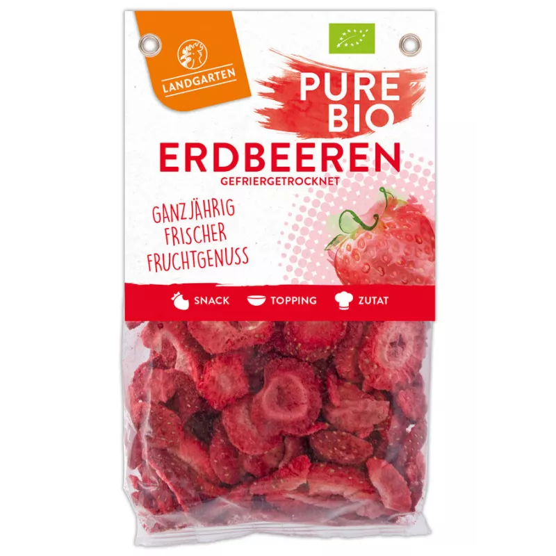 Landgarten - Freeze-dried organic strawberries - 20g | Miraherba