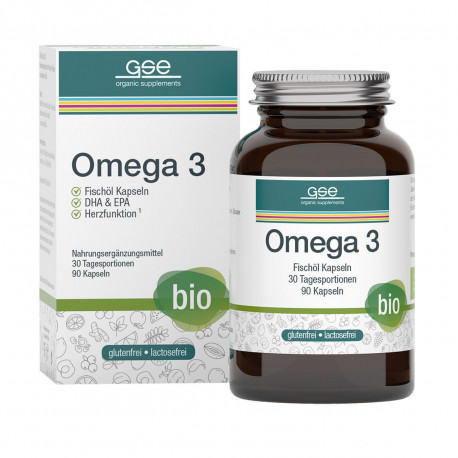 GSE - Omega 3 cápsulas de aceite de pescado - 90 cápsulas