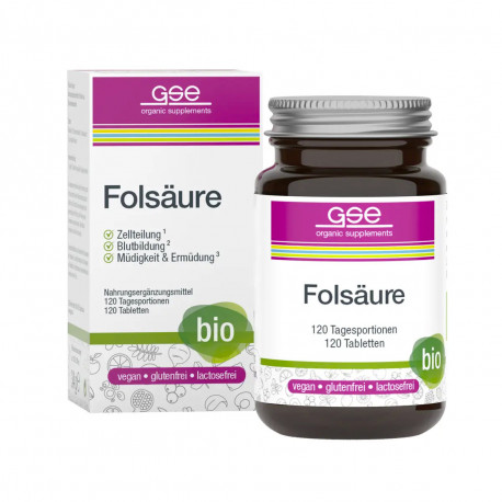GSE - Folic Acid (Organic) - 120 Tablets
