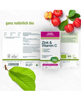 GSE - Complejo de zinc + vitamina c (orgánico) - 60 tabletas