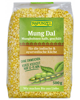 Rapunzel - Mung Dal, Haricots Mung demi décortiqués - 500g
