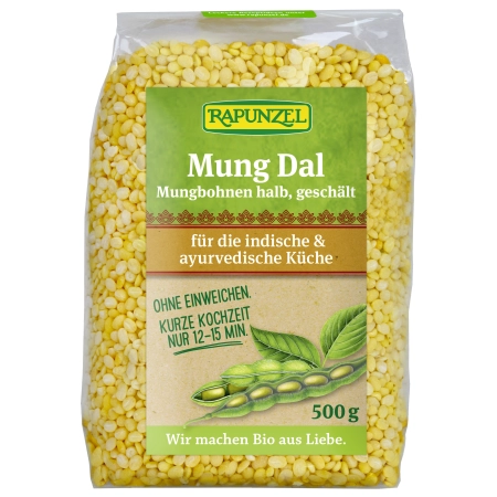 Rapunzel - Mung Dal, Mitad de judías mungo peladas - 500g