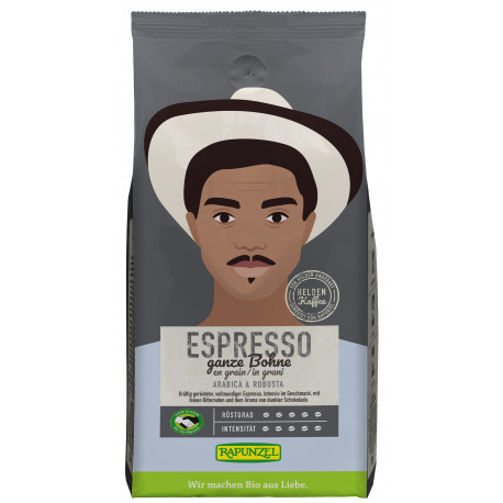 Rapunzel - hero coffee espresso, grano entero - 250g | Café Miraherba