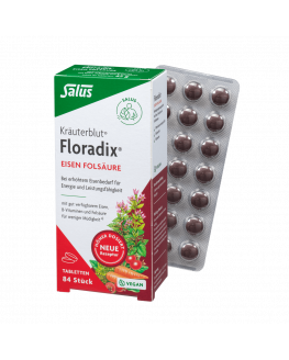 Salus - sang à base de plantes Floradix avec fer et acide folique - 84 comprimés