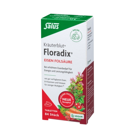 Salus - herbal blood Floradix with iron and folic acid - 84 tablets