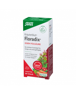 Salus - sangre a base de hierbas Floradix con hierro y ácido fólico - 84 tabletas
