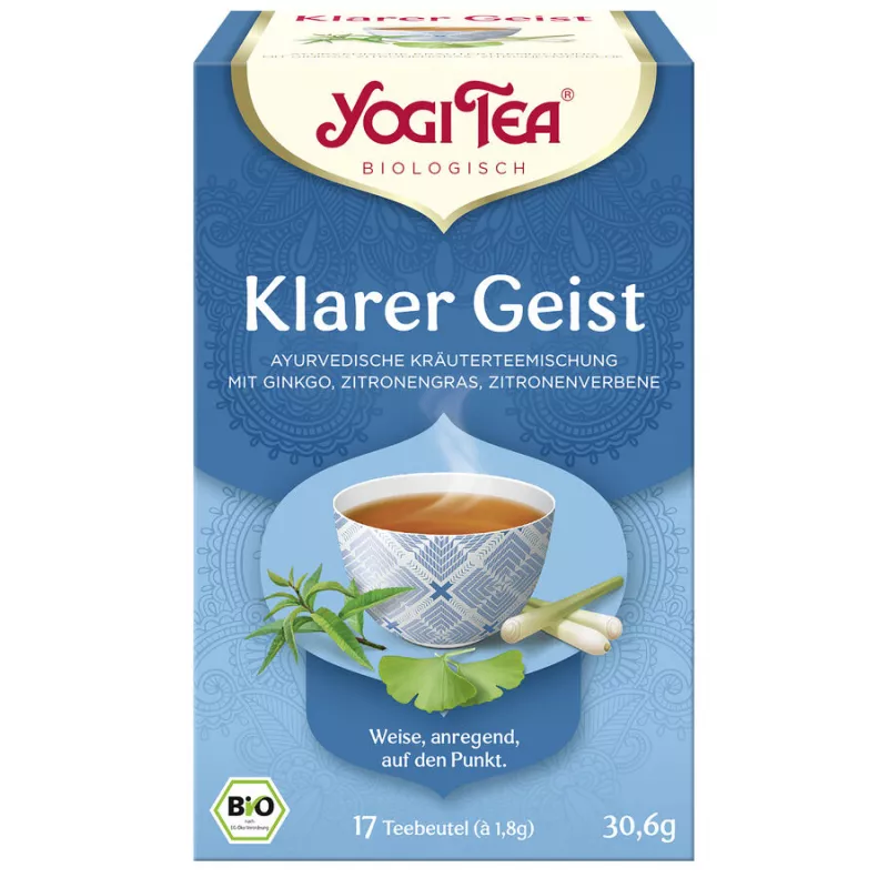 Yogi Tea - Clear Mind Organic - 17 Tea Bags | Miraherba organic tea