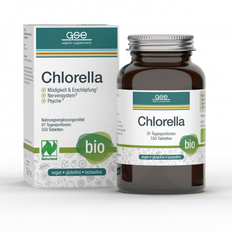 GSE - Naturland Organic Chlorella 500mg - 550 tablets