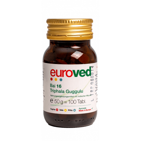 euroved - Bai 16 Triphala Guggulu - 100 Tabletten | Miraherba Ayurveda