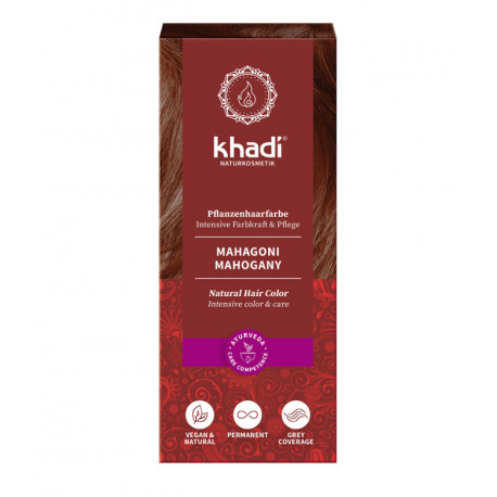Khadi - coloración vegetal del cabello caoba - 100g