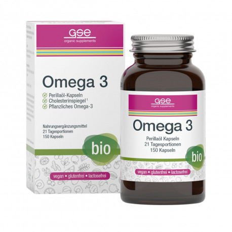 GSE - Omega 3 Perillaöl Kapseln (Bio) - 150 Kapseln