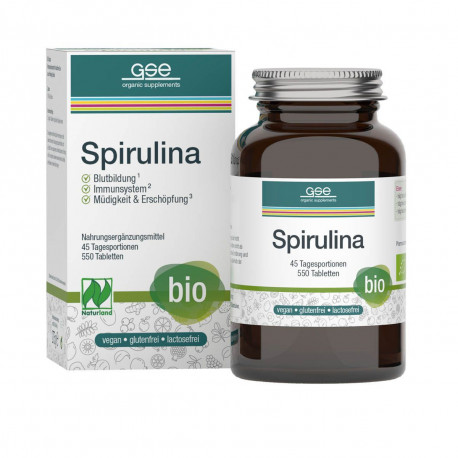 GSE - Naturland Organic Spirulina (Organic) - 550 tablets