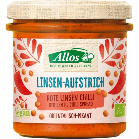 Allos - Crema Spalmabile Di Lenticchie Rosse E Peperoncino - 140g