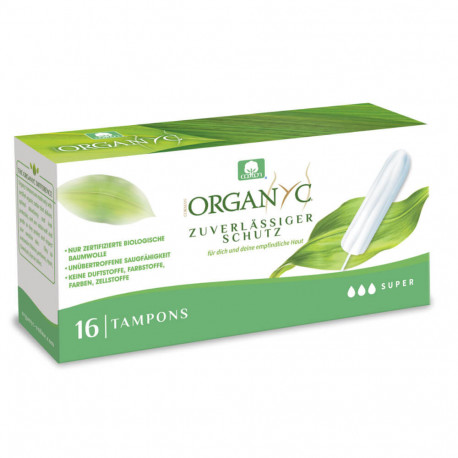 Organyc - Tampons Super - 16 pieces | Miraherba Hygiene