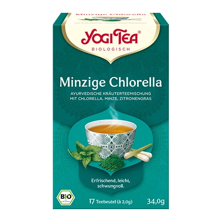 Yogi Tea - Chlorella à la menthe - 17 sachets de thé | Thé biologique Miraherba