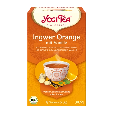 Yogi Tea - Jengibre, naranja y vainilla orgánico - 17 bolsitas