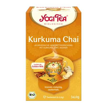 Yogi Tea - Kurkuma Chai Bio, Aufgussbeutel - 17St