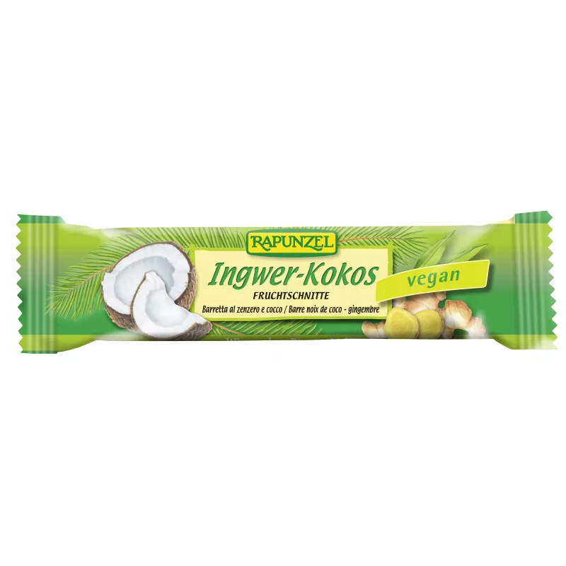 Rapunzel - Rodajas de Frutas Jengibre Coco - 40 g