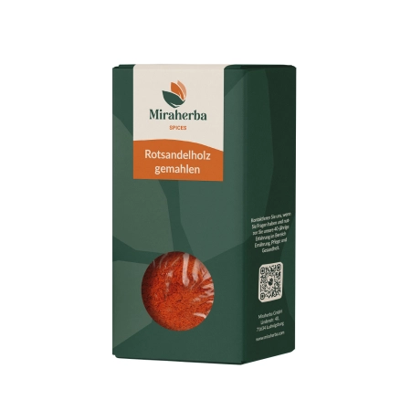 Miraherba - Rotsandelholz gemahlen - 100g | Miraherba Bio-Gewürze