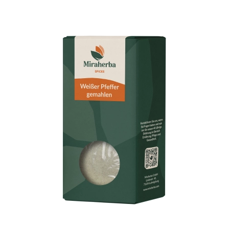 Miraherba - organic pepper white ground - 100g refill