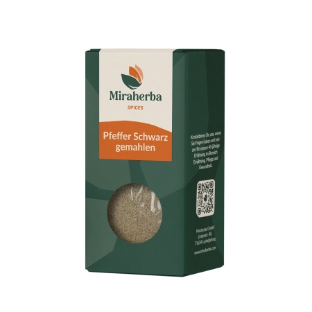 Miraherba - Bio Pfeffer schwarz gemahlen - 50g